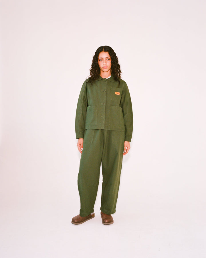 Service Works - Women's Cropped Work Jacket - Olive