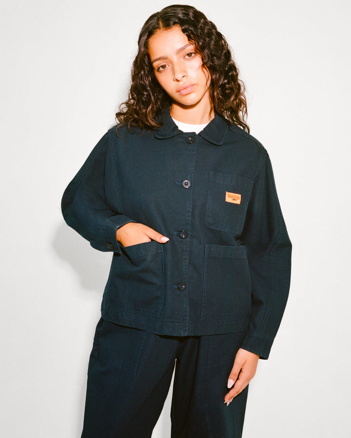 Service Works - Women's Cropped Work Jacket - Dark Navy