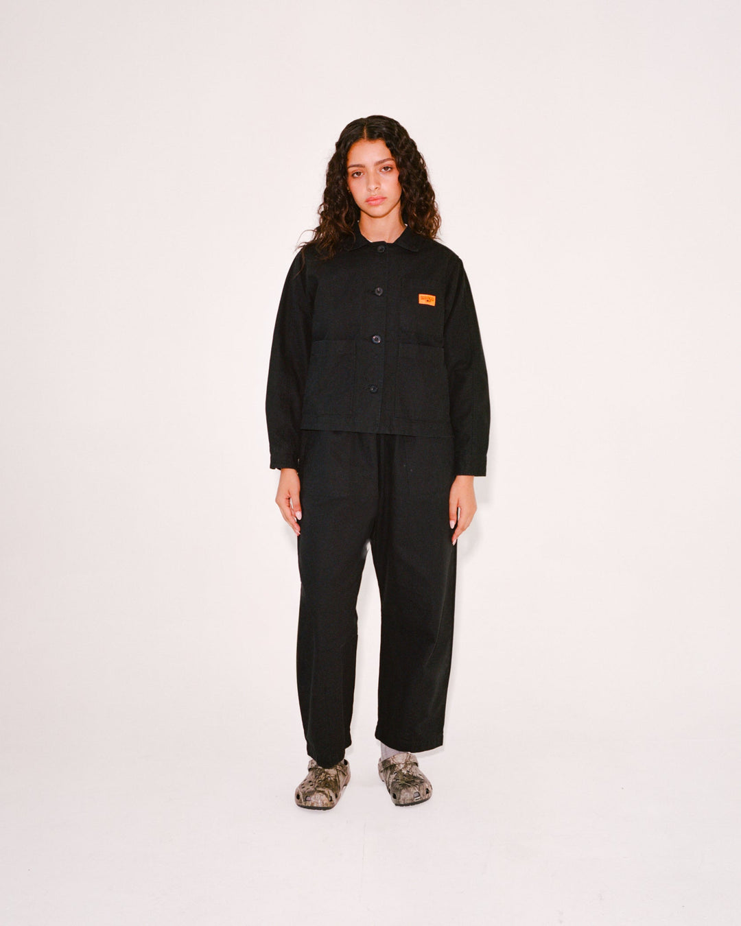 Service Works - Women's Cropped Work Jacket - Black