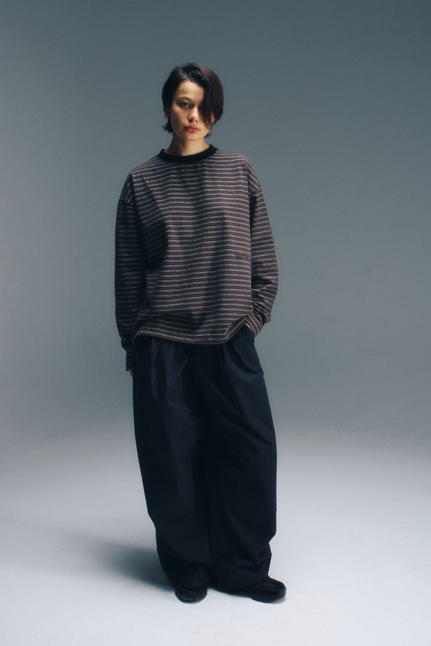 Candice - Kerferd Striped LS Tee - Brown