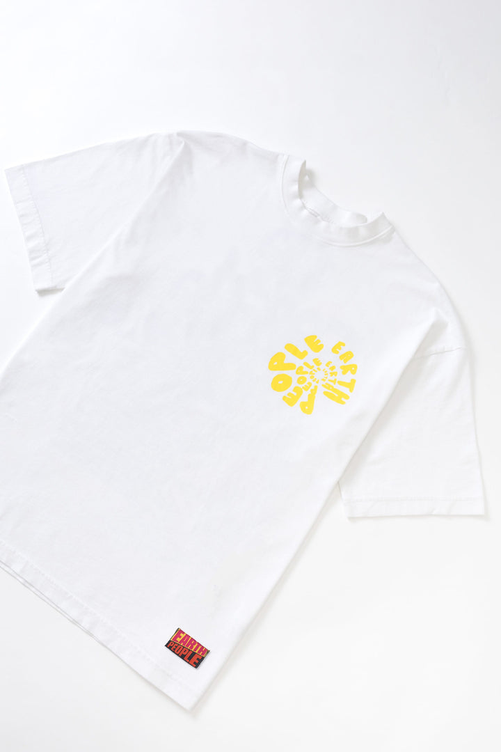 Earth People - Jazz Monkey Tee - White