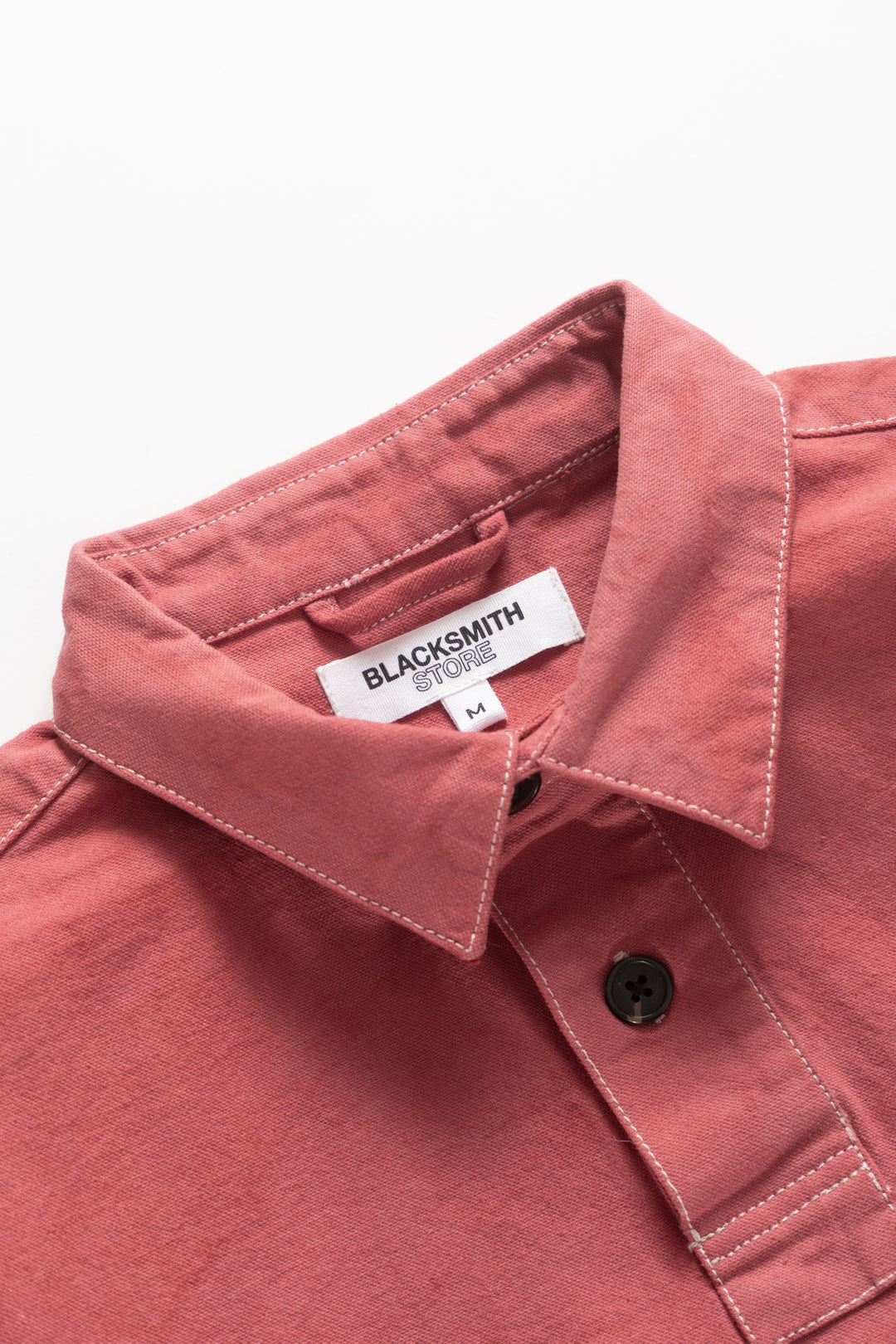 Blacksmith - Twill Two Button Popover - Coral