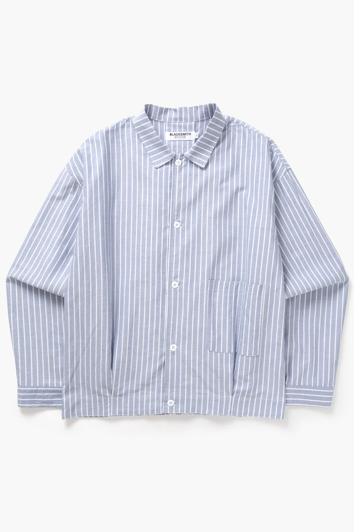 Blacksmith - Striped 50's Blouson - Blue