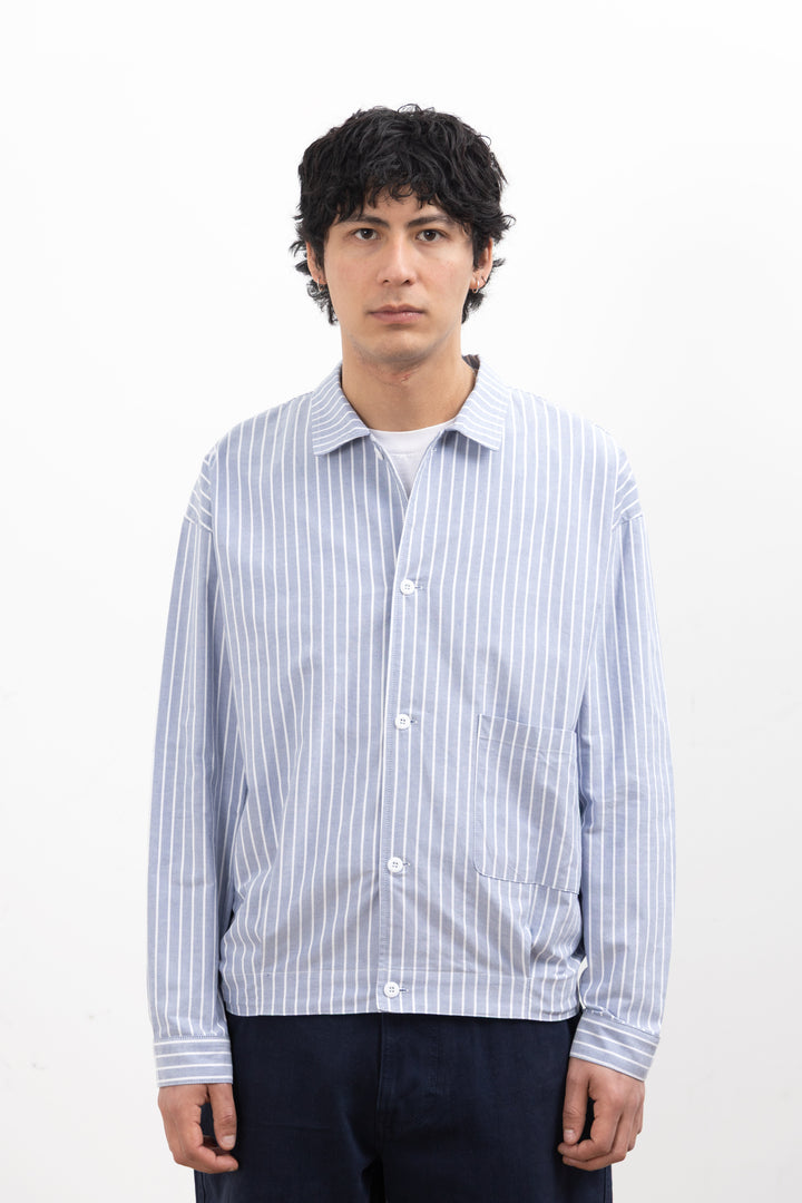 Blacksmith - Striped 50's Blouson - Blue