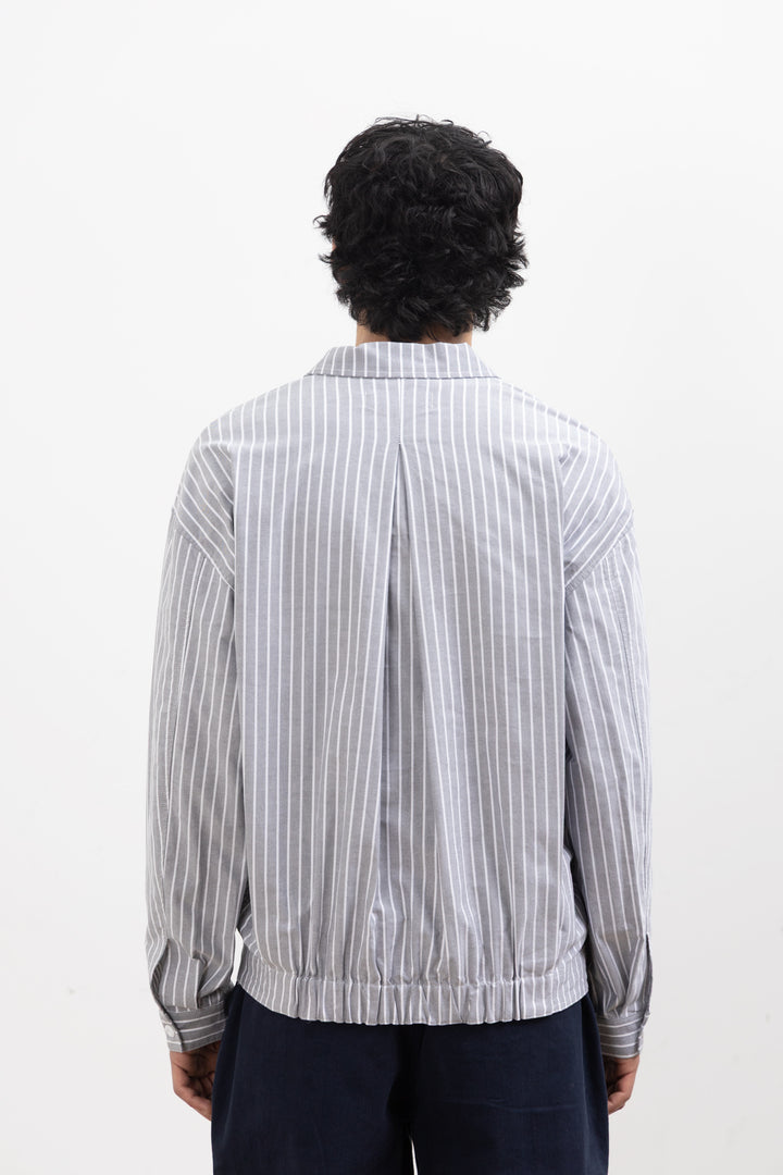 Blacksmith - Striped 50's Blouson - Grey