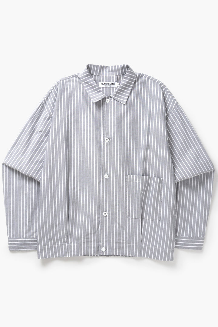 Blacksmith - Striped 50's Blouson - Grey
