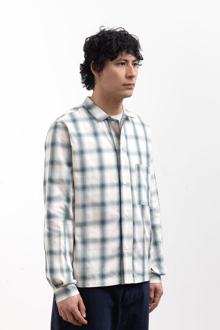 Blacksmith - 'Boxford' Utility Shirt - Teal Check