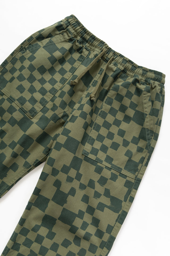 Service Works - Printed Chef Pants - Olive Checker