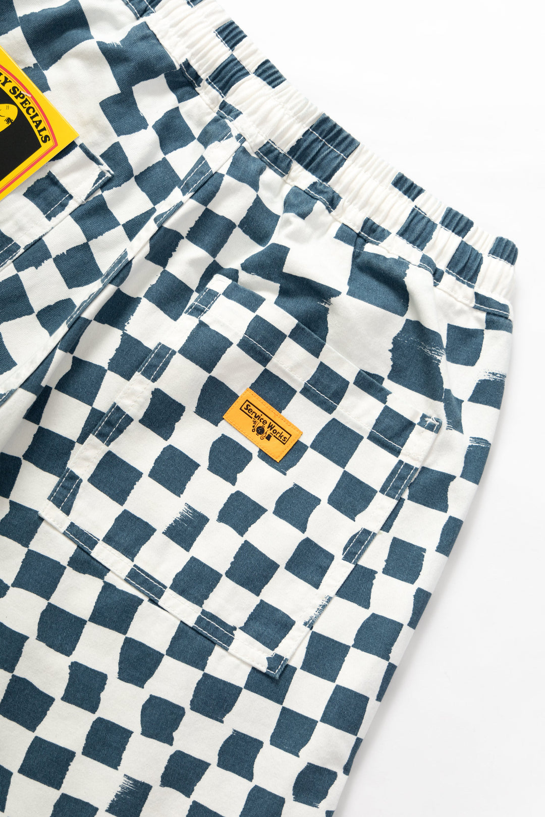 Service Works - Printed Chef Shorts - Teal Checker