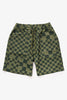 Service Works - Printed Chef Shorts - Olive Checker