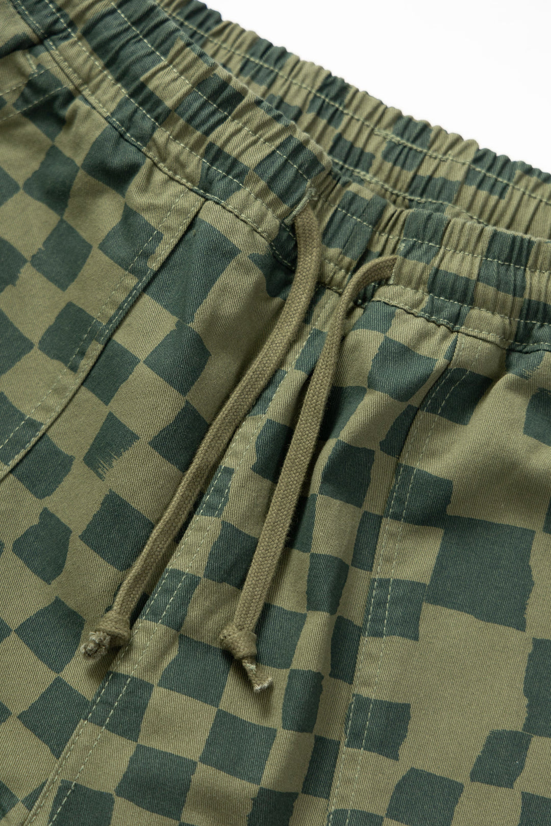 Service Works - Printed Chef Shorts - Olive Checker