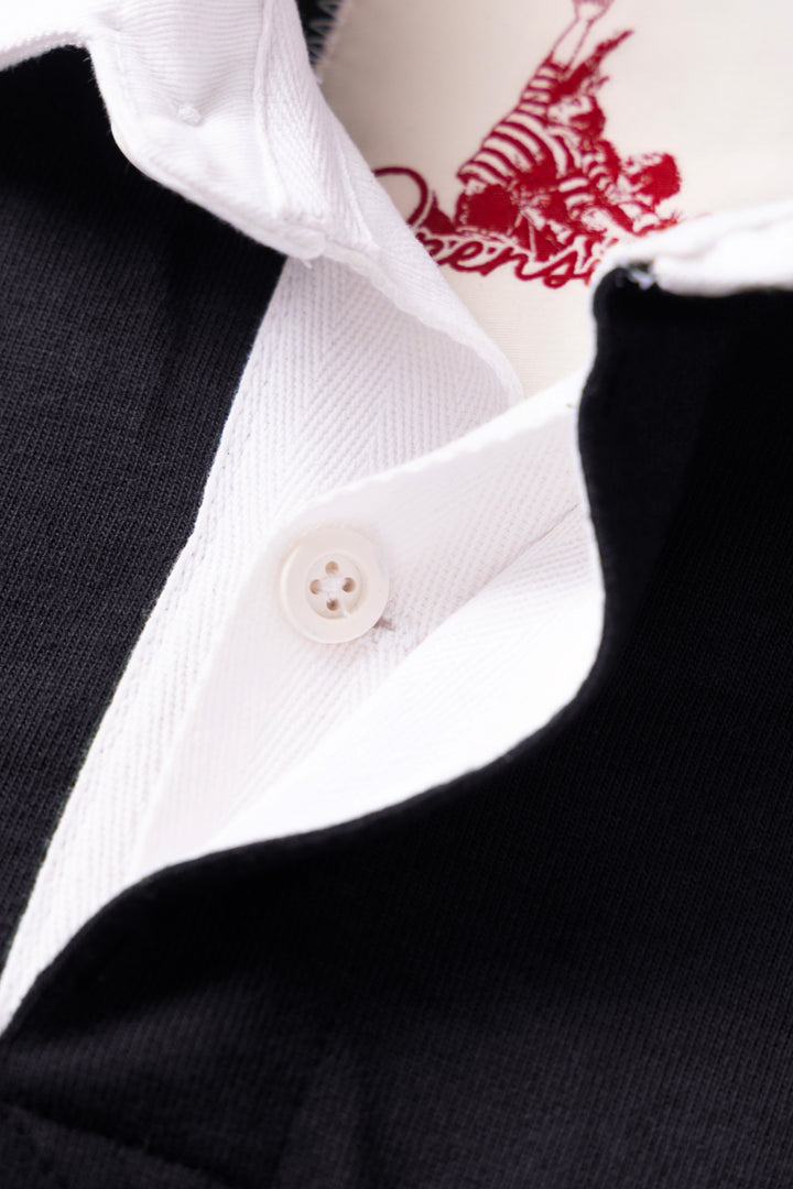 Opensider - Classic Rugby Shirt - Black