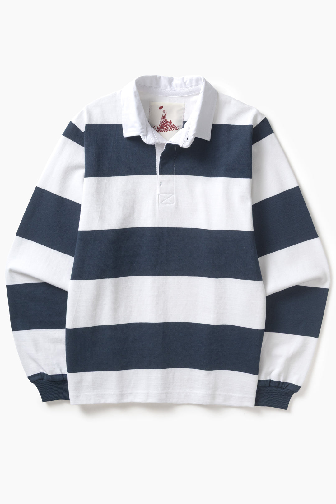 Opensider - Classic Rugby Shirt - Blue Wide-Stripe