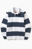 Opensider - Classic Rugby Shirt - Blue Wide-Stripe
