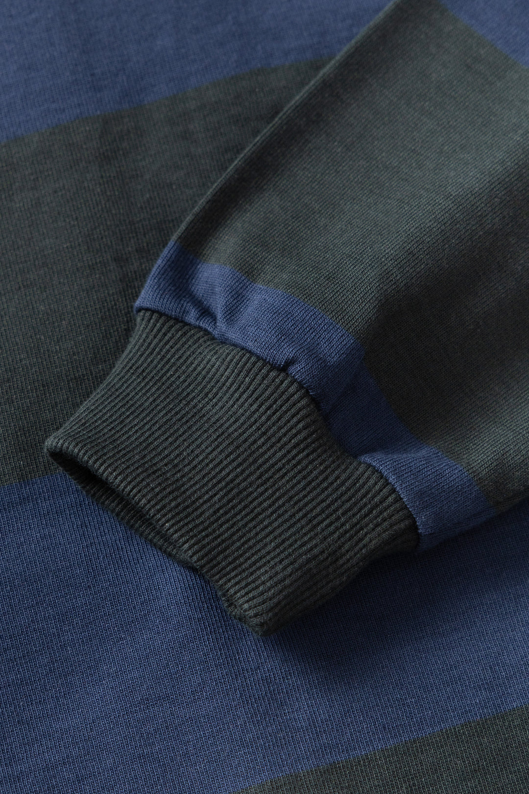 Opensider - Classic Rugby Shirt - Blue/Green Wide-Stripe