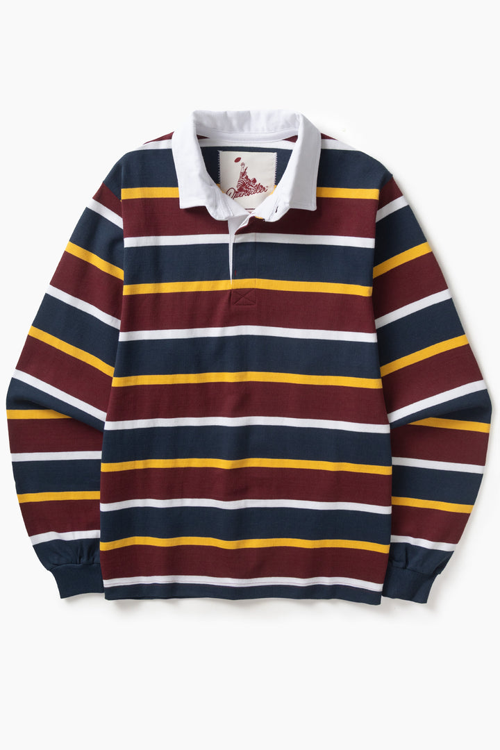 Opensider - Classic Rugby Shirt - Burgundy Multi-Stripe