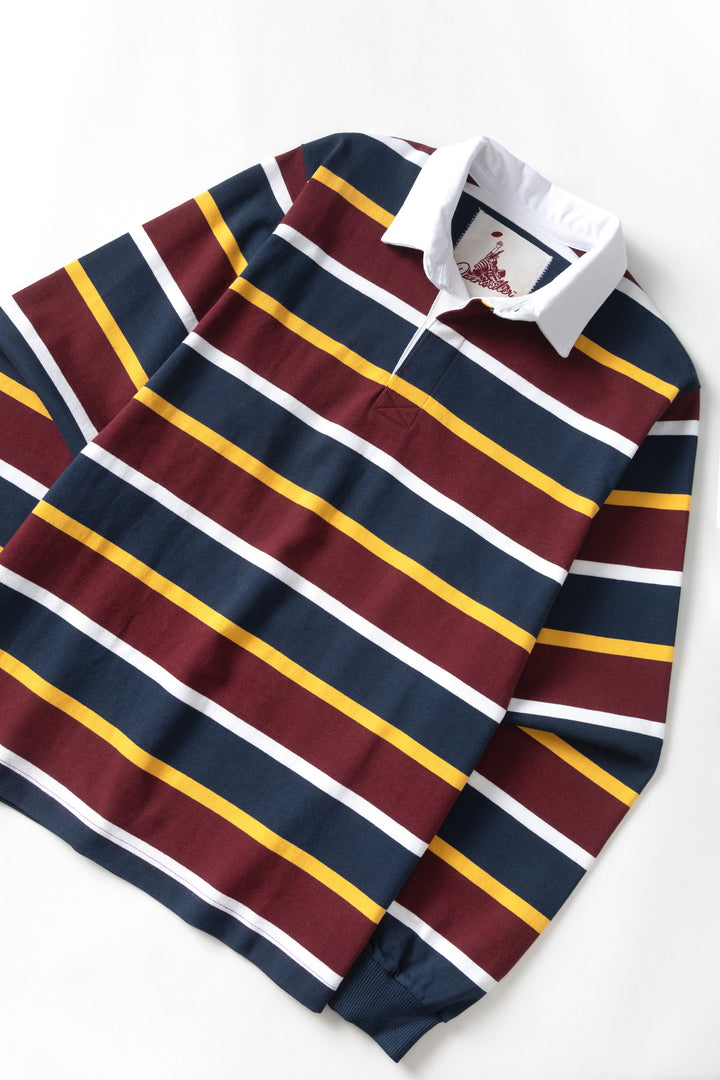 Opensider - Classic Rugby Shirt - Burgundy Multi-Stripe