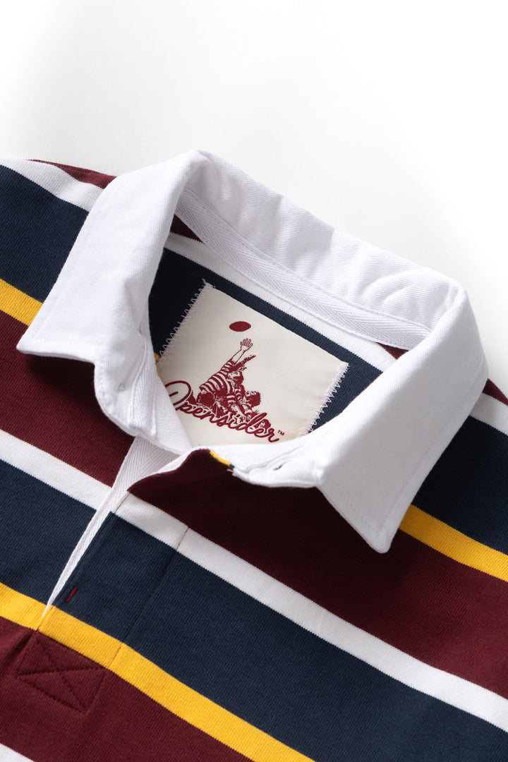 Opensider - Classic Rugby Shirt - Burgundy Multi-Stripe