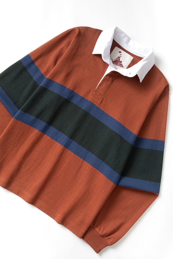 Opensider - Classic Rugby Shirt - Clay Tri-Stripe