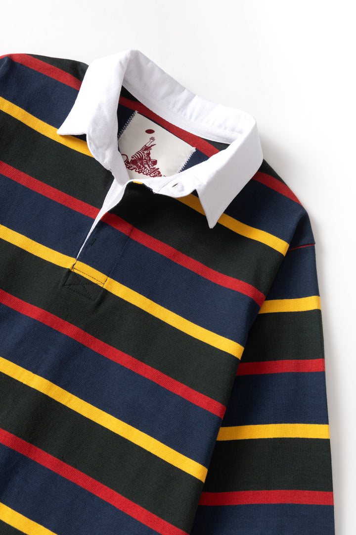 Opensider - Classic Rugby Shirt - Forest Multi-Stripe