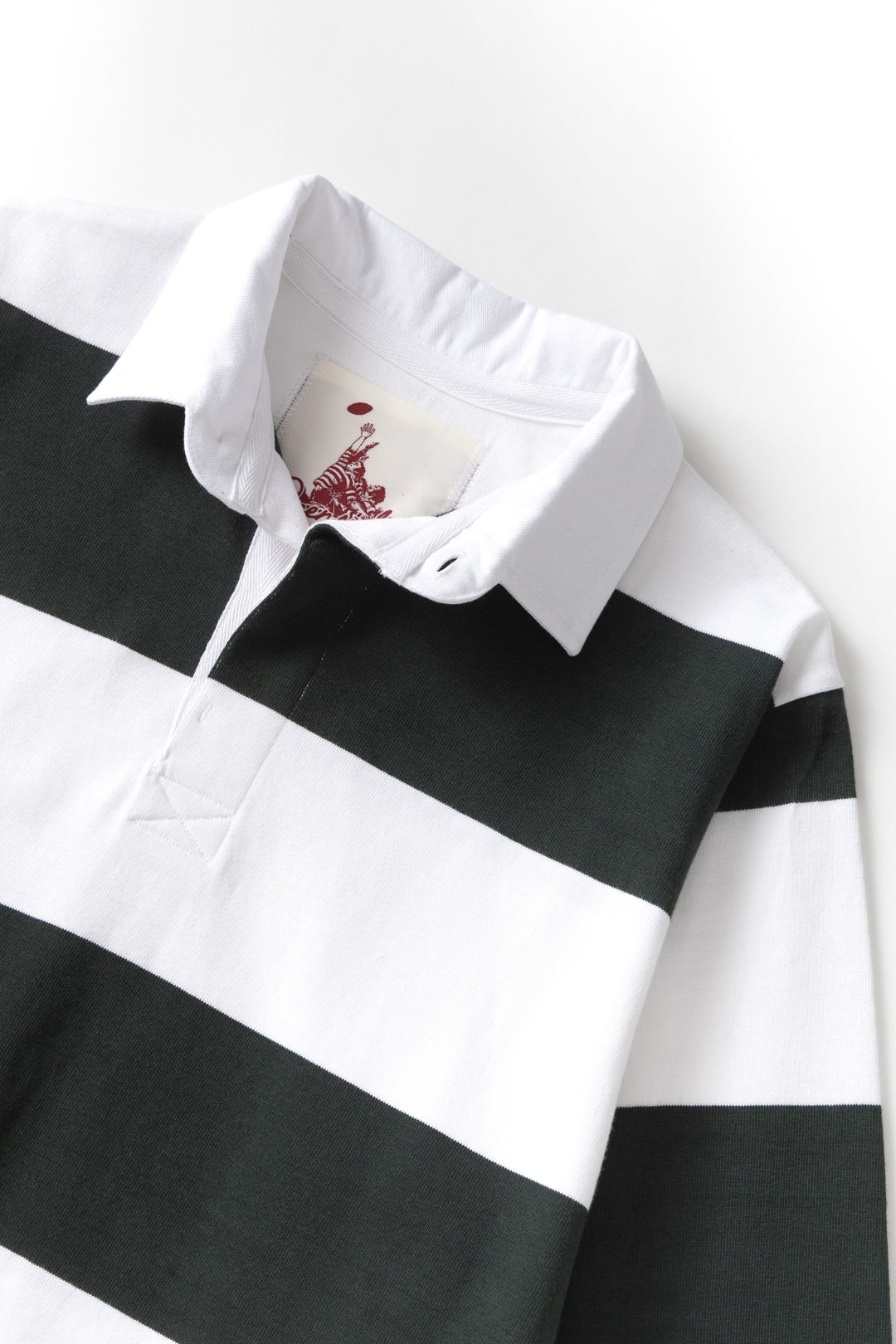 Opensider - Classic Rugby Shirt - Green Wide-Stripe