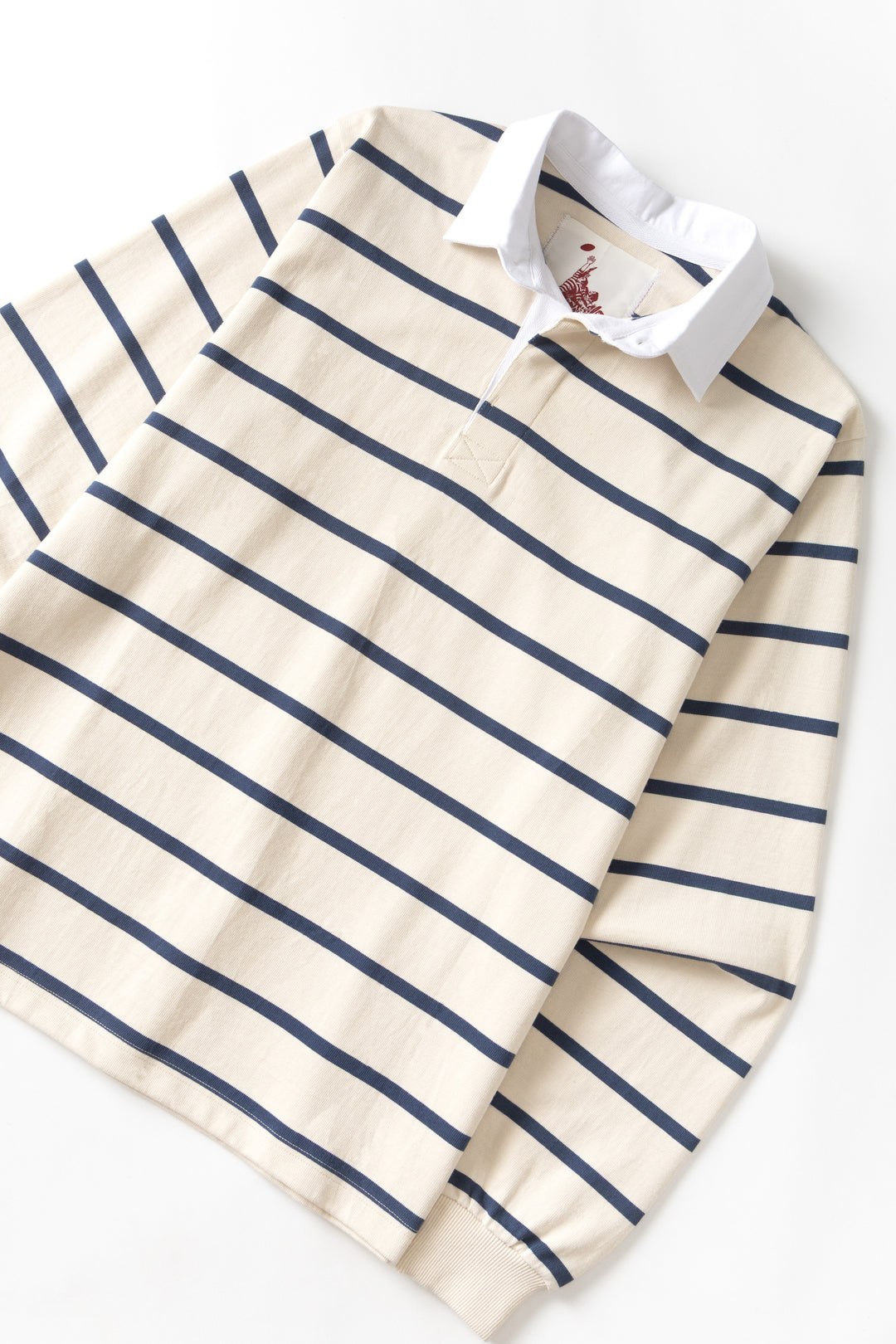 Opensider - Classic Rugby Shirt - Off White Multi-Stripe
