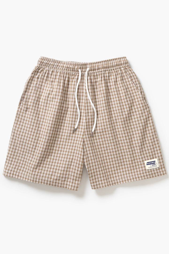 Blacksmith - Check Club Shorts - Tan