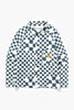 Service Works - Drill Printed Front Of House Jacket - Teal Checker