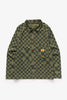 Service Works - Drill Printed Front Of House Jacket - Olive Checker