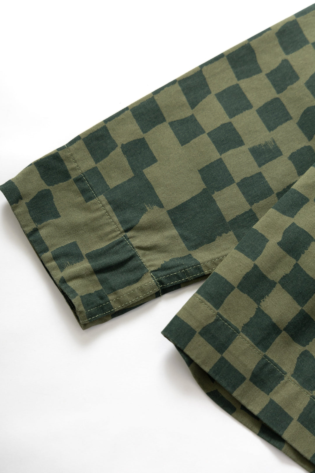 Service Works - Drill Printed Front Of House Jacket - Olive Checker