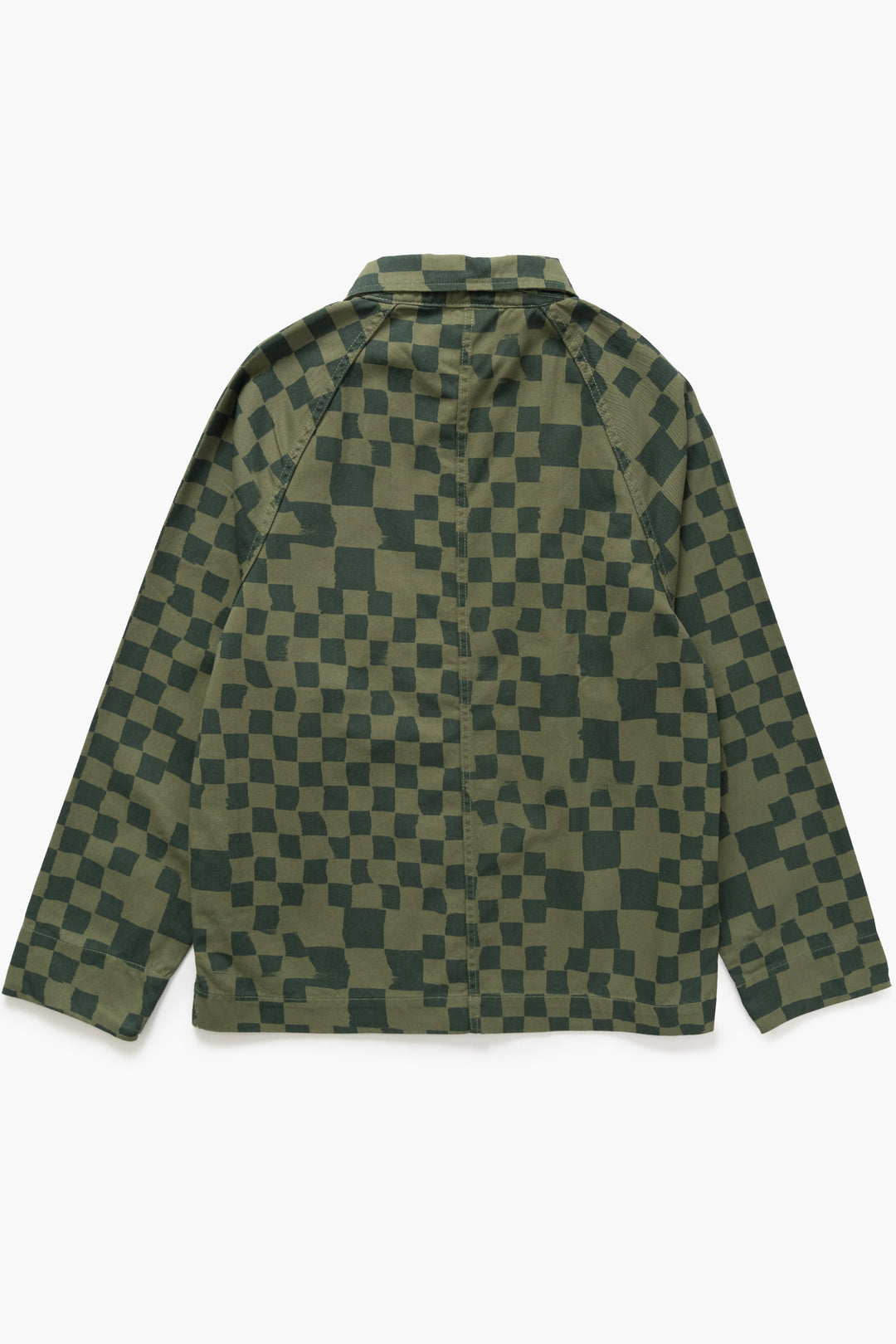 Service Works - Drill Printed Front Of House Jacket - Olive Checker