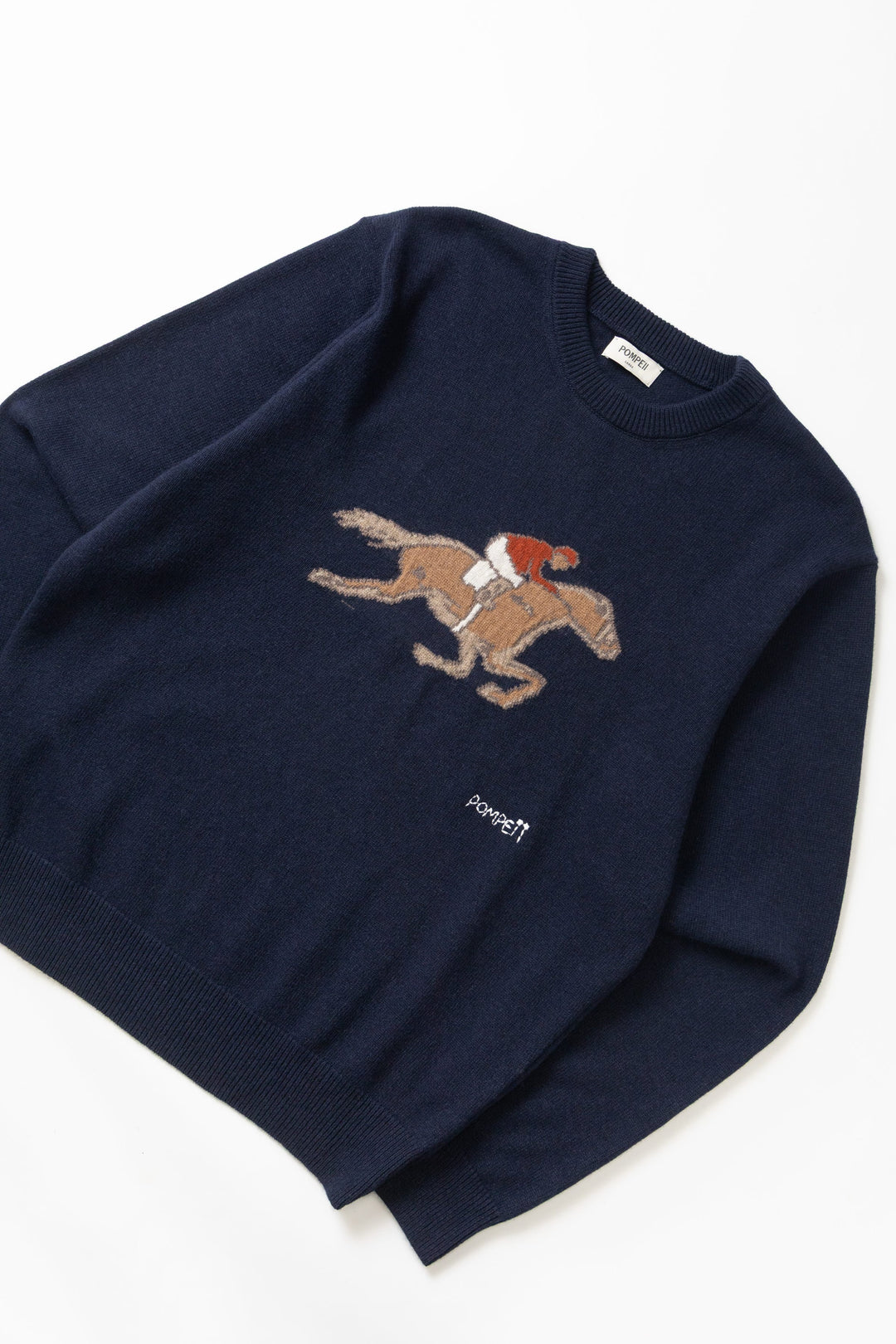 Pompeii - Equestrian Knit Sweater - Navy