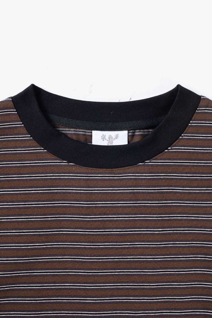 Candice - Kerferd Striped LS Tee - Brown