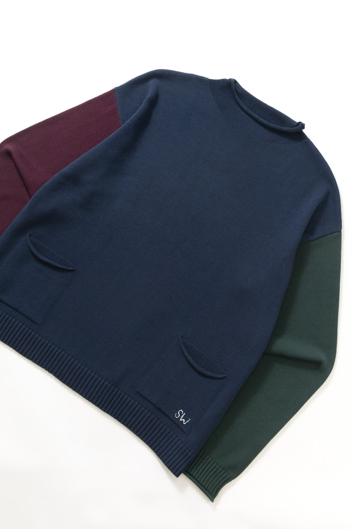 Service Works - Mock Smock Sweater - Tricolour