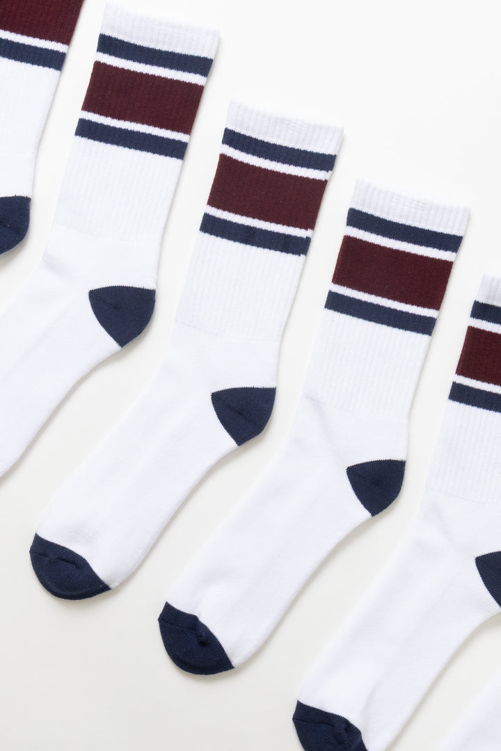 Blacksmith - Ringer Socks Three Pack - White