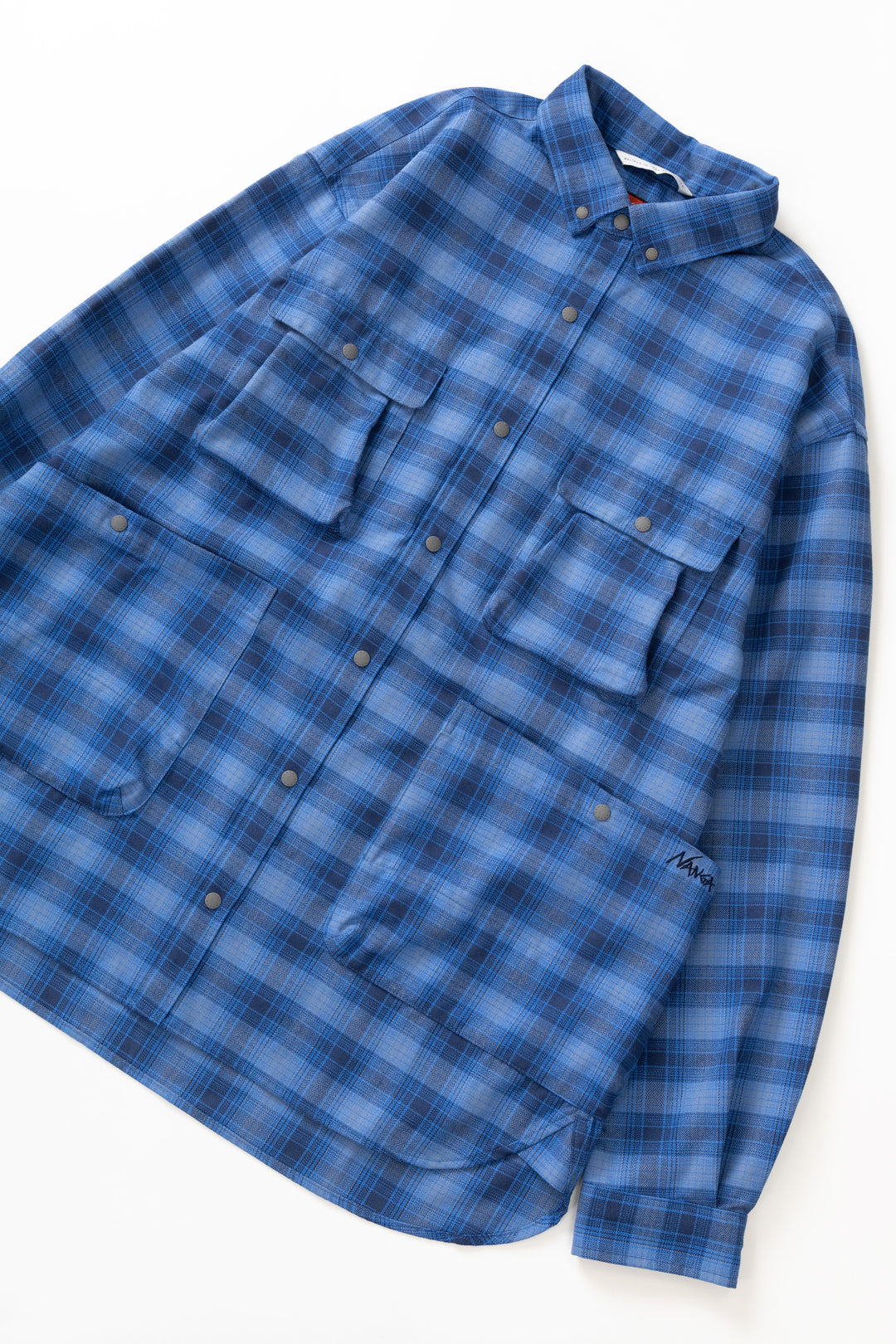 Nanga - Grid Tartan Camp Shirt - Blue