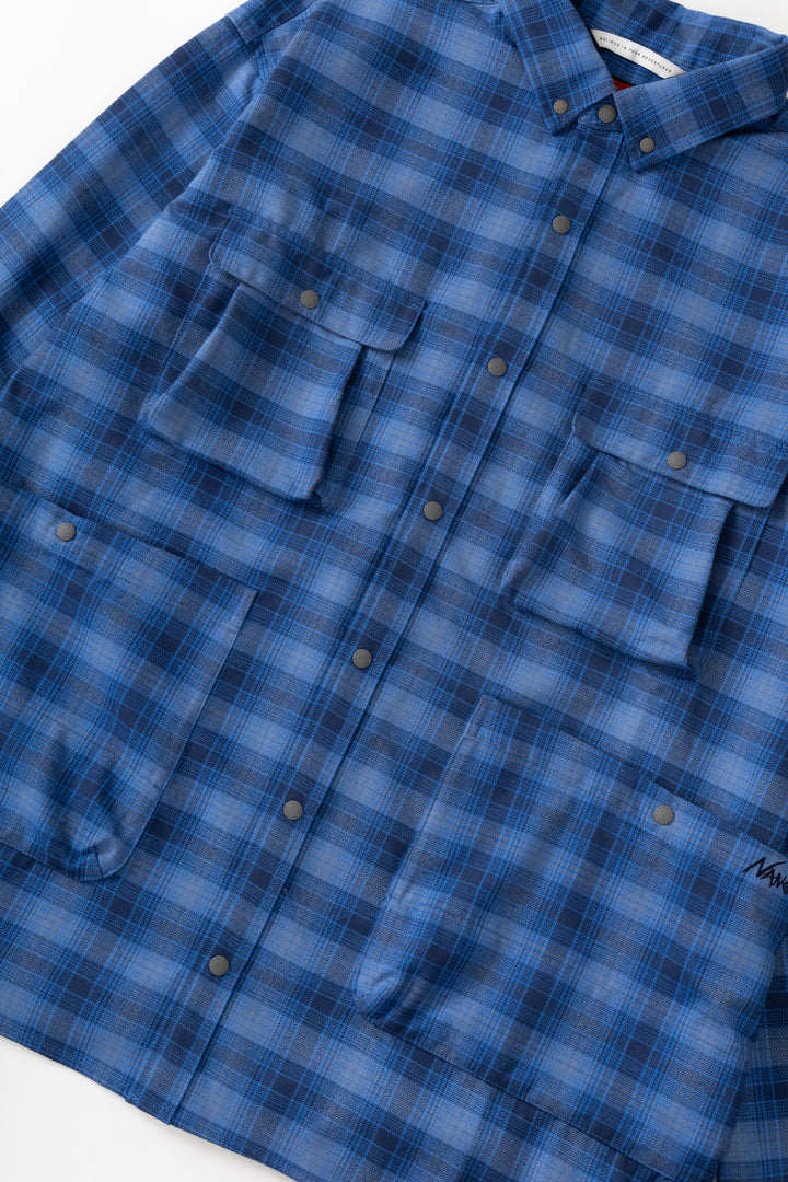Nanga - Grid Tartan Camp Shirt - Blue