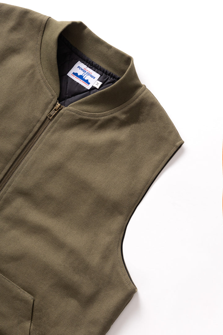 Power Goods - Canvas Work Vest - Olive