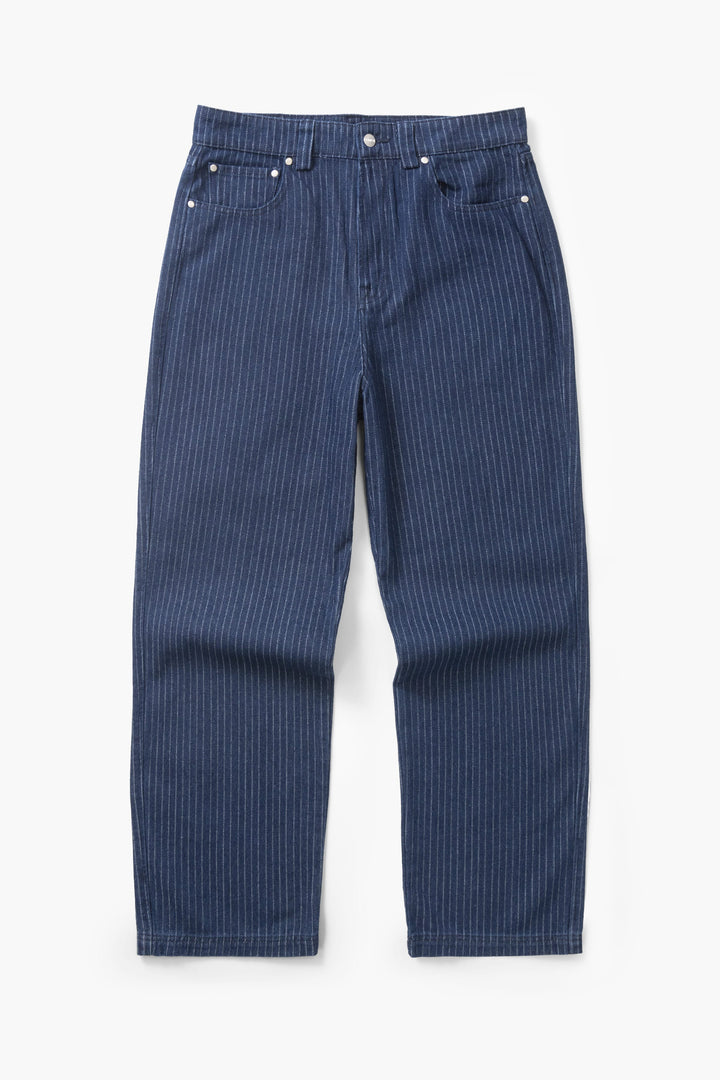 Pompeii - 5-Pocket Denim Jean - Striped Navy