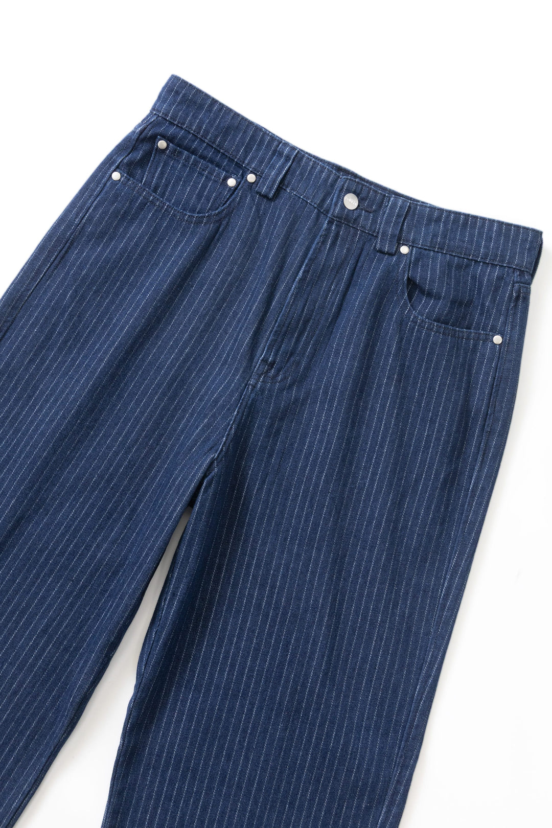 Pompeii - 5-Pocket Denim Jean - Striped Navy