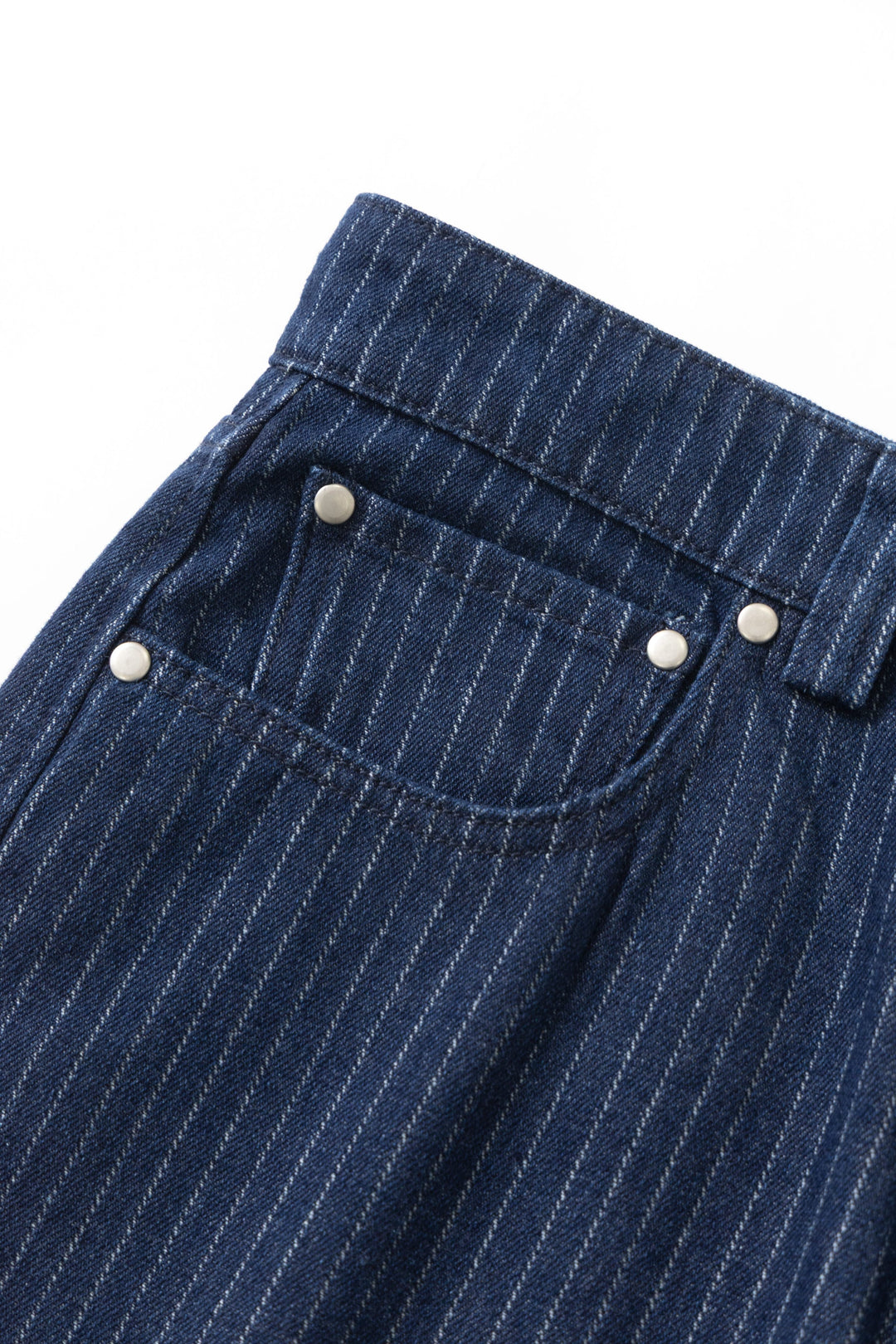 Pompeii - 5-Pocket Denim Jean - Striped Navy