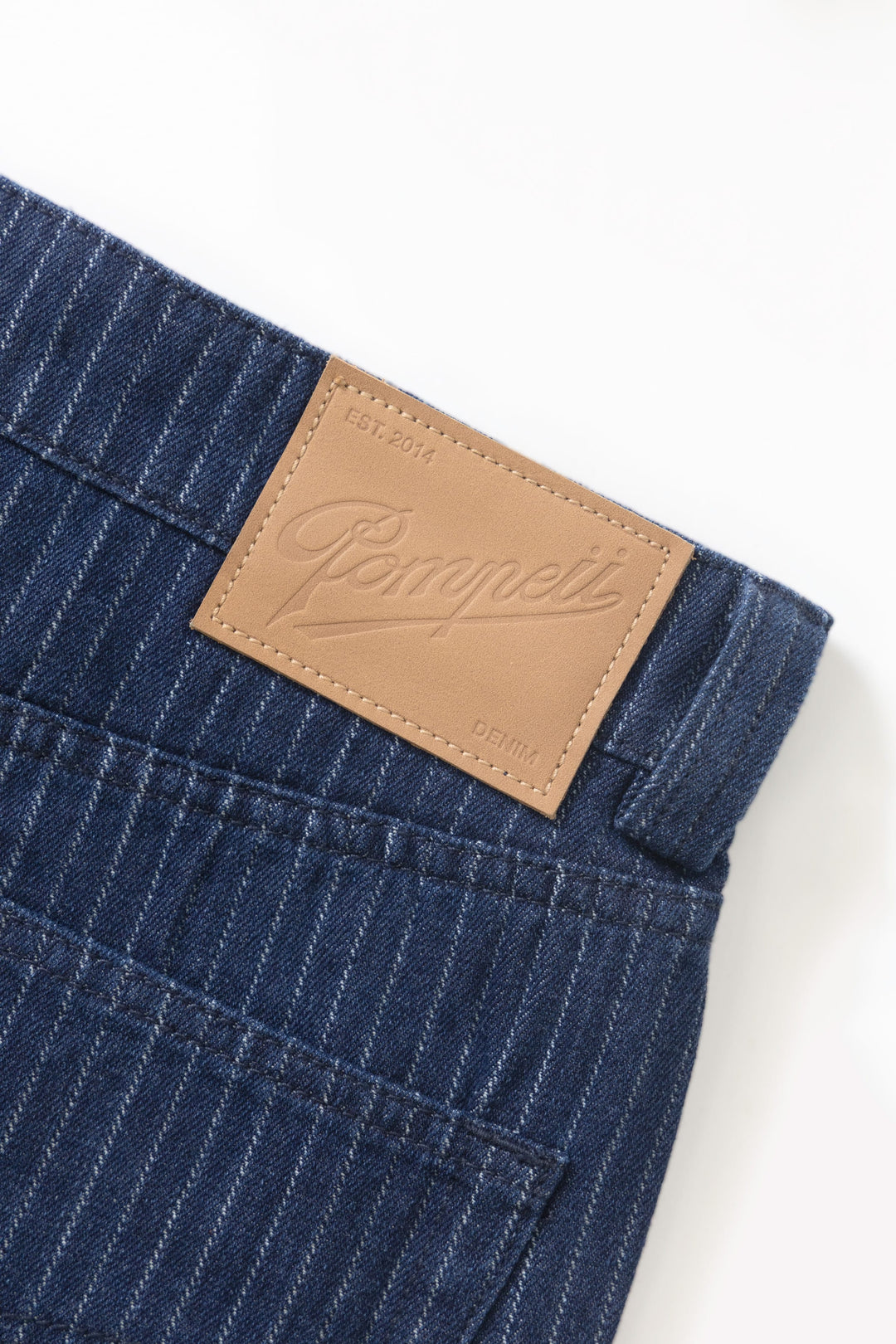 Pompeii - 5-Pocket Denim Jean - Striped Navy