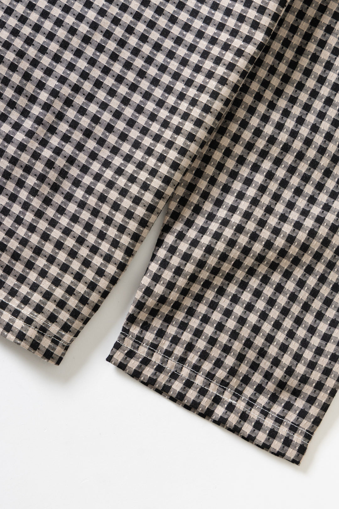 Blacksmith - Two Button Popover Shirt - Black Gingham