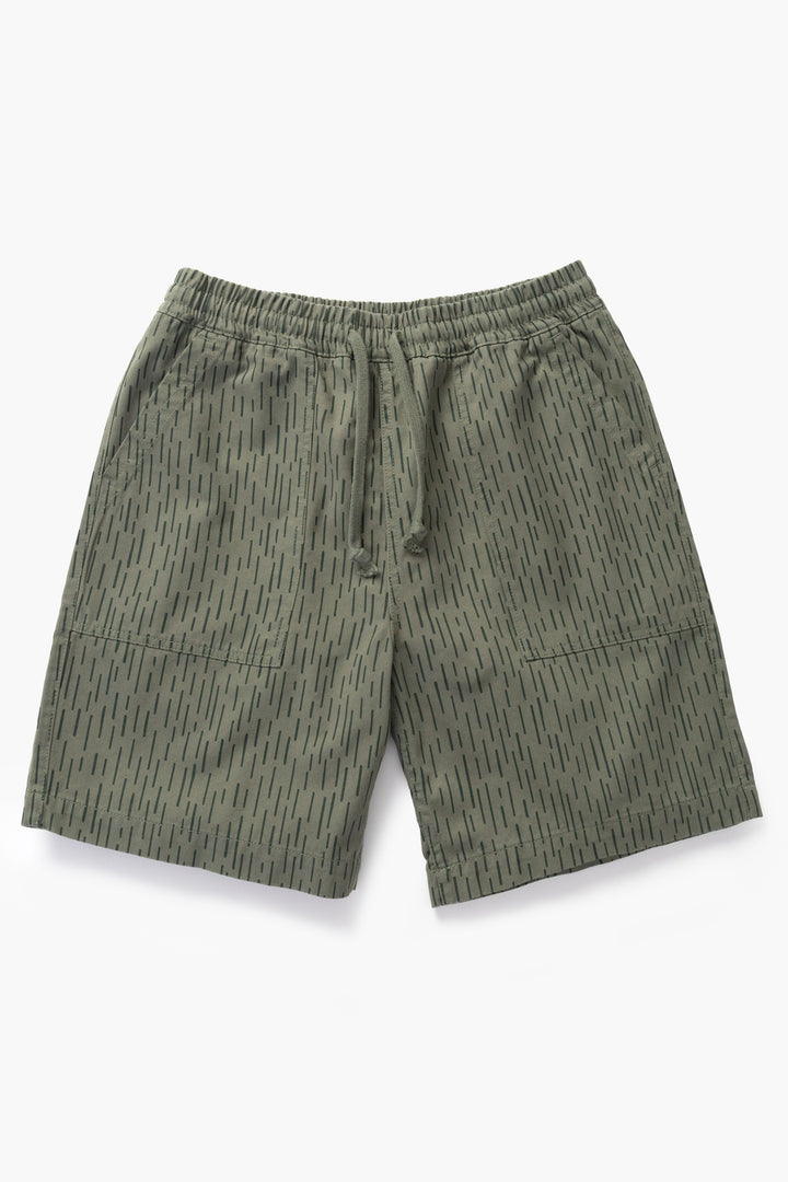 Service Works - Patterned Chef Shorts - Raindrop Green