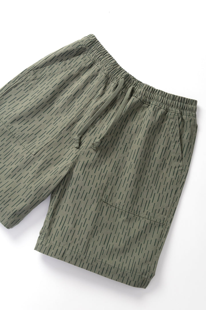 Service Works - Patterned Chef Shorts - Raindrop Green
