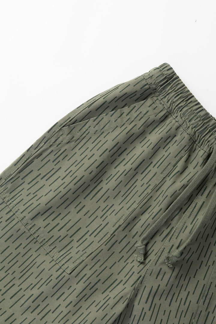 Service Works - Patterned Chef Shorts - Raindrop Green