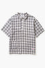 Blacksmith - Short Sleeved Popover Shirt - Black Plaid