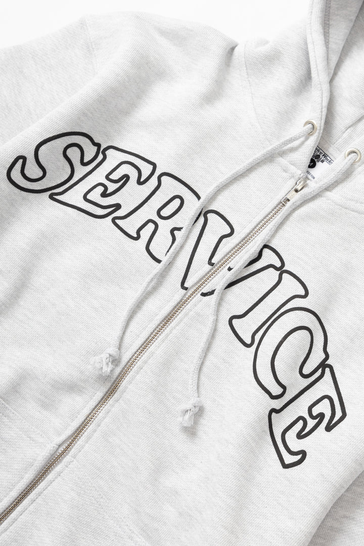 Service Works - Arch Logo Zip Hoodie - Ash