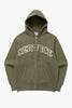 Service Works - Arch Logo Zip Hoodie - Olive