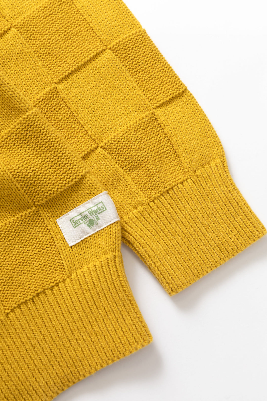 Service Works - Check Knit Crewneck - Ochre